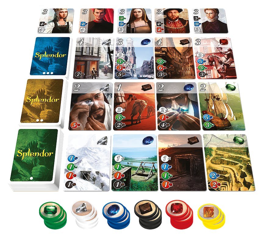 Splendor Marvel - mise en place du jeu