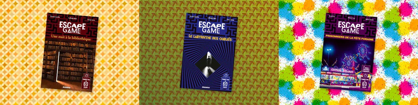 Fête foraine, labyrinthe, bibliothèque : trois nouveaux livres Escape Game à découvrir !