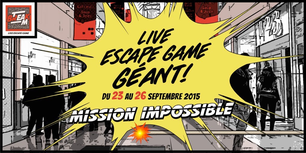 Team Break organise un live escape géant aux 4 temps