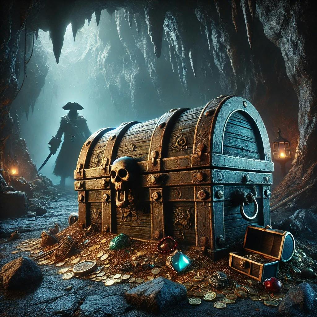 Caverne : le coffre oublié