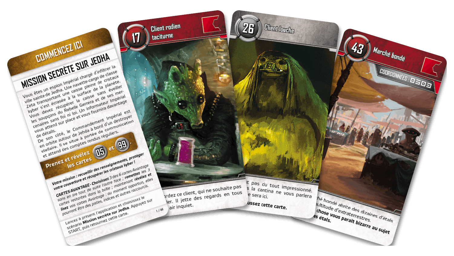 Unlock! Star Wars - Cartes du jeu « Mission secrète sur Jedha »