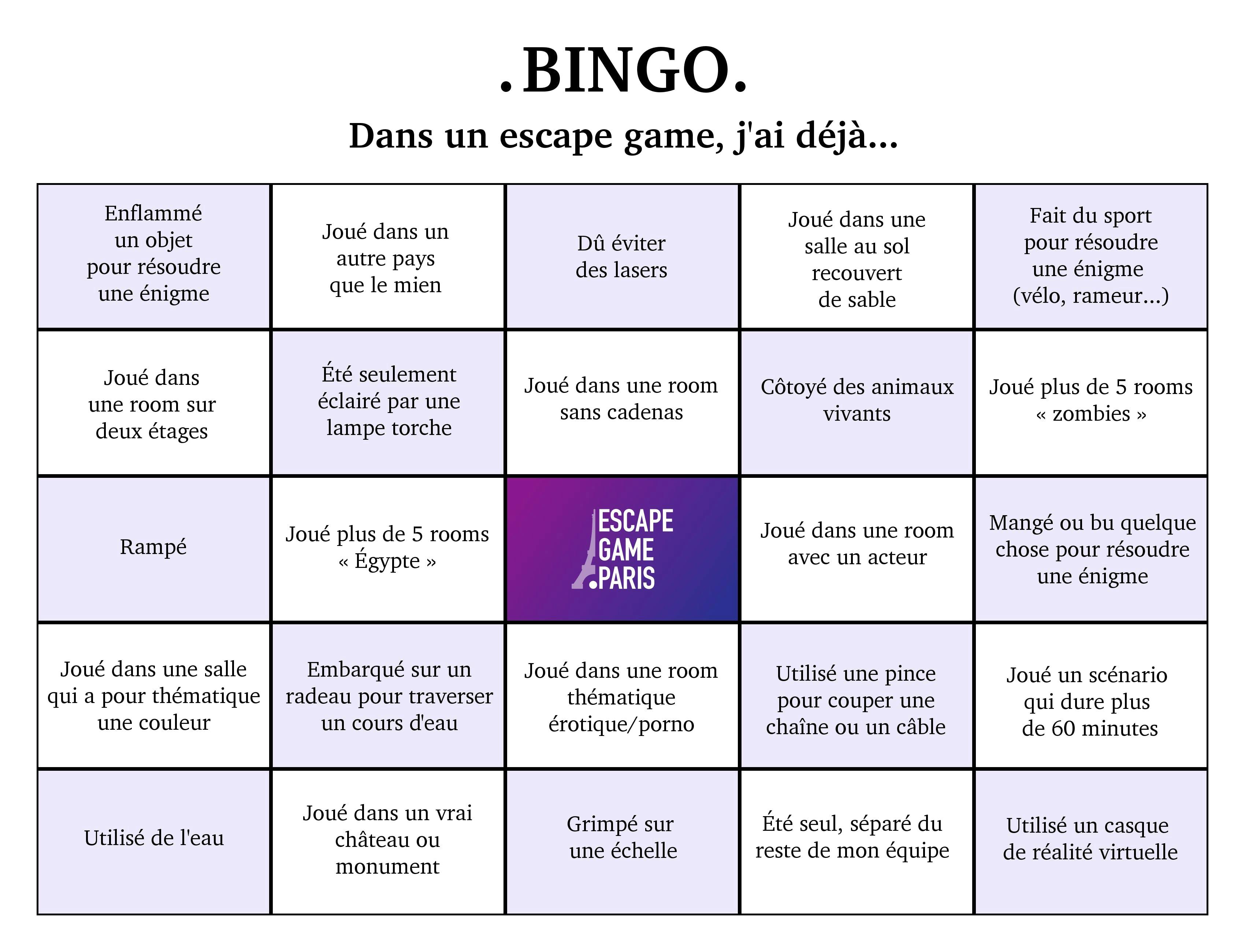Bingo EscapeGame•fr